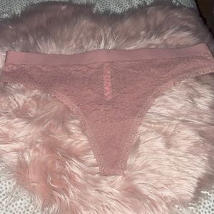 NEW PINK LEOPARD LACE THONG